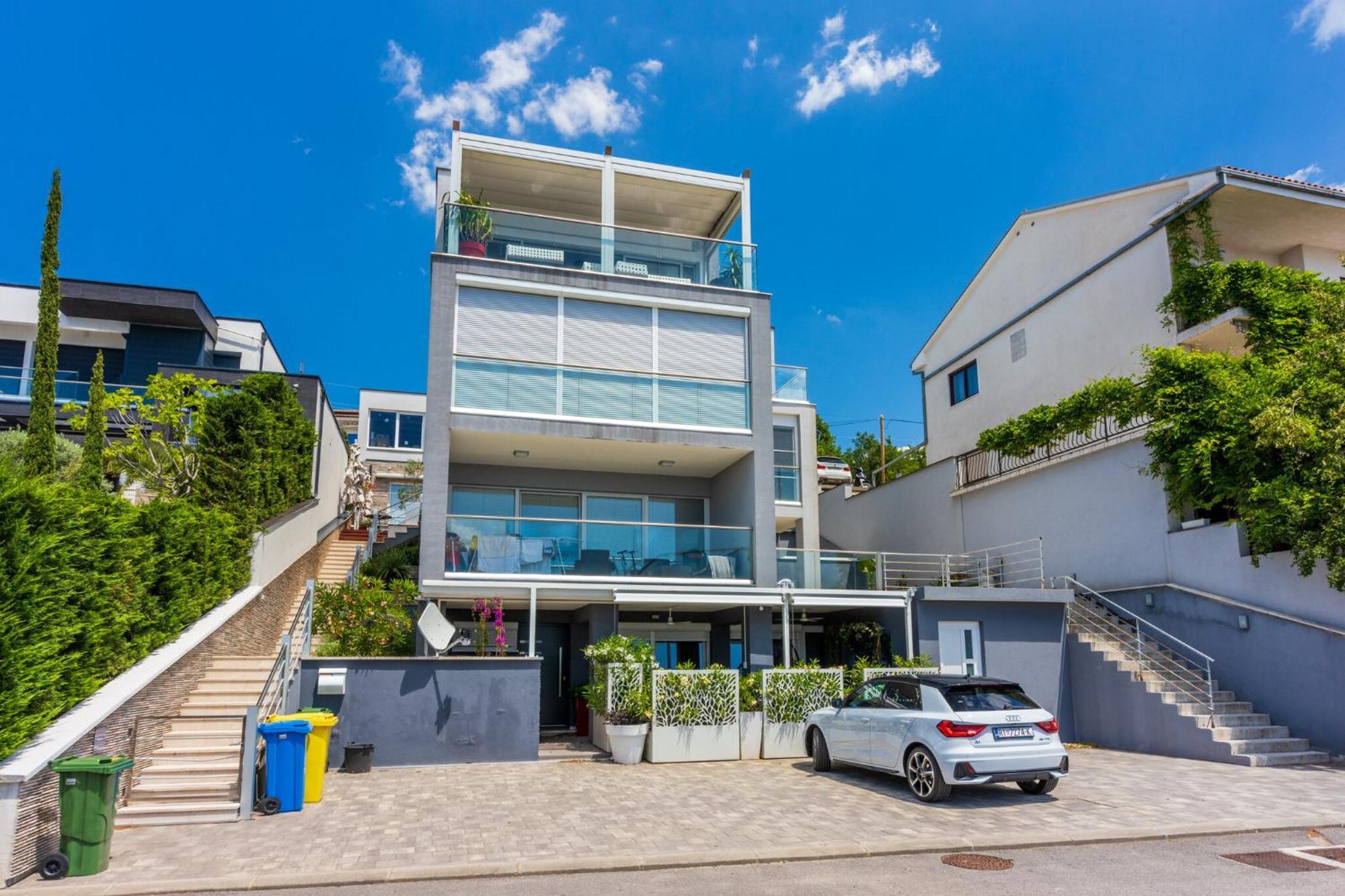 Panoramica Apartment With Whirlpool Crikvenica Kültér fotó