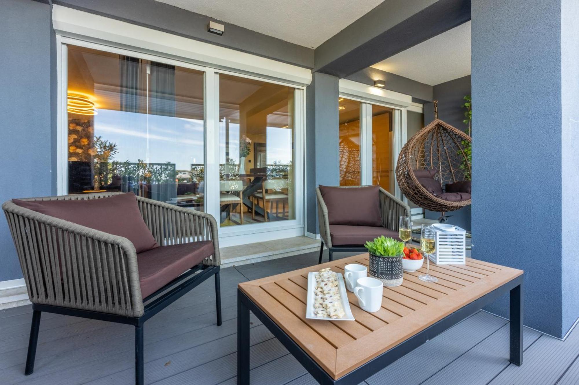 Panoramica Apartment With Whirlpool Crikvenica Kültér fotó
